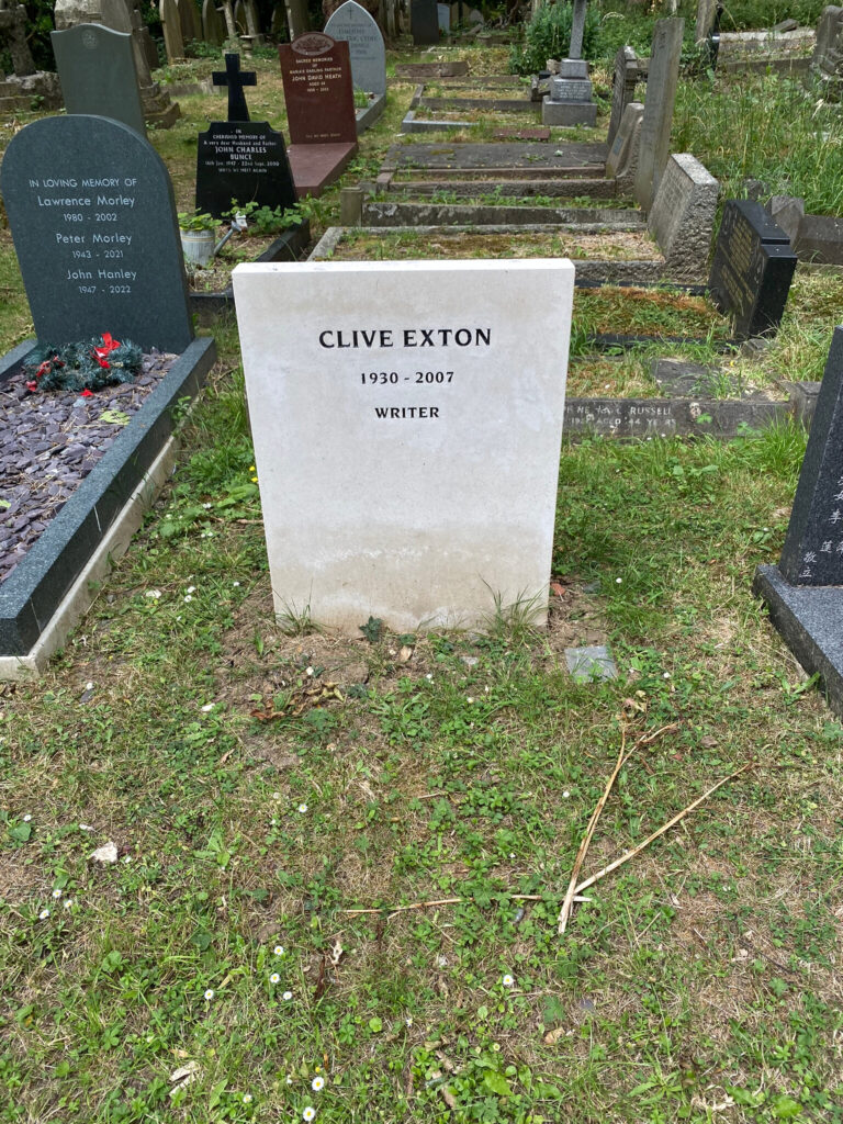 Clive Exton's grave in Highgate Cemetery