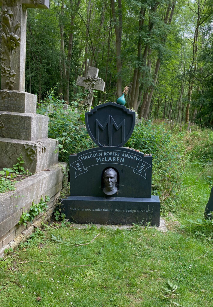 Malcolm McLaren's grave in Highgate Cemetery