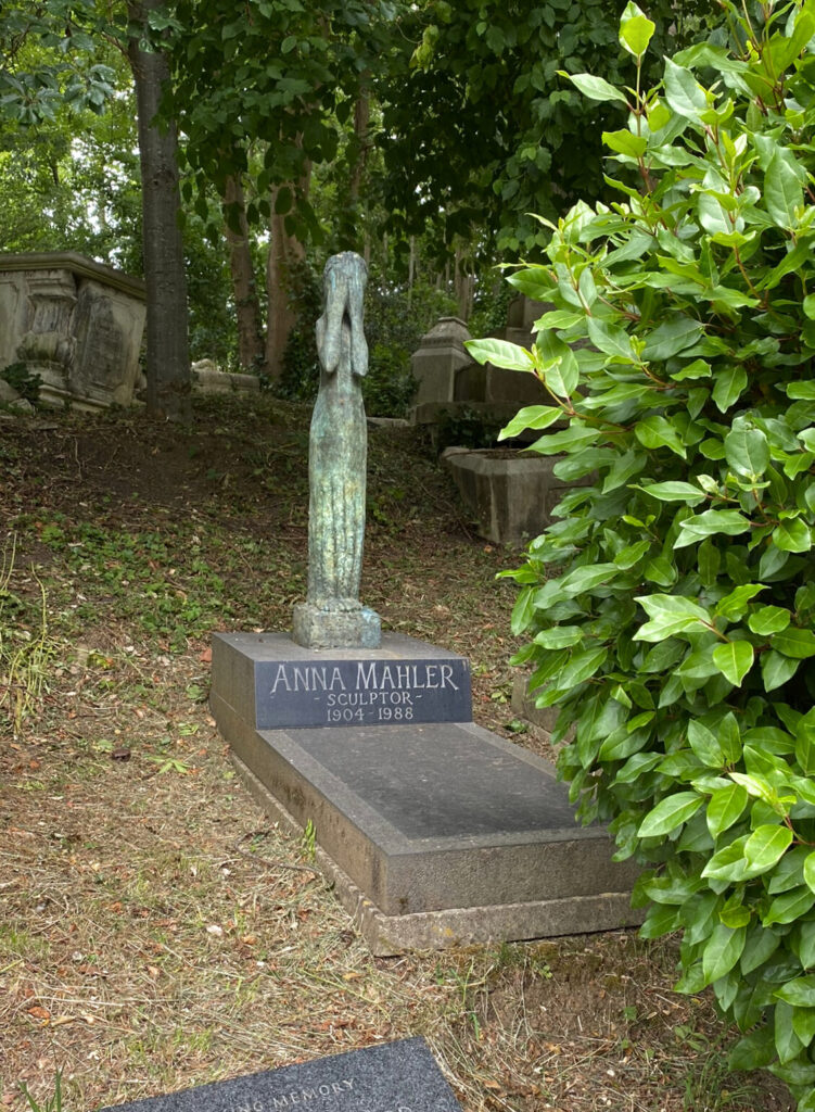 Anna Mahler's grave in Highgate Cemetery