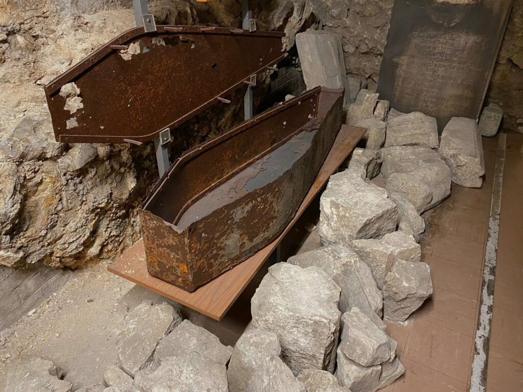 St Bride's iron coffin