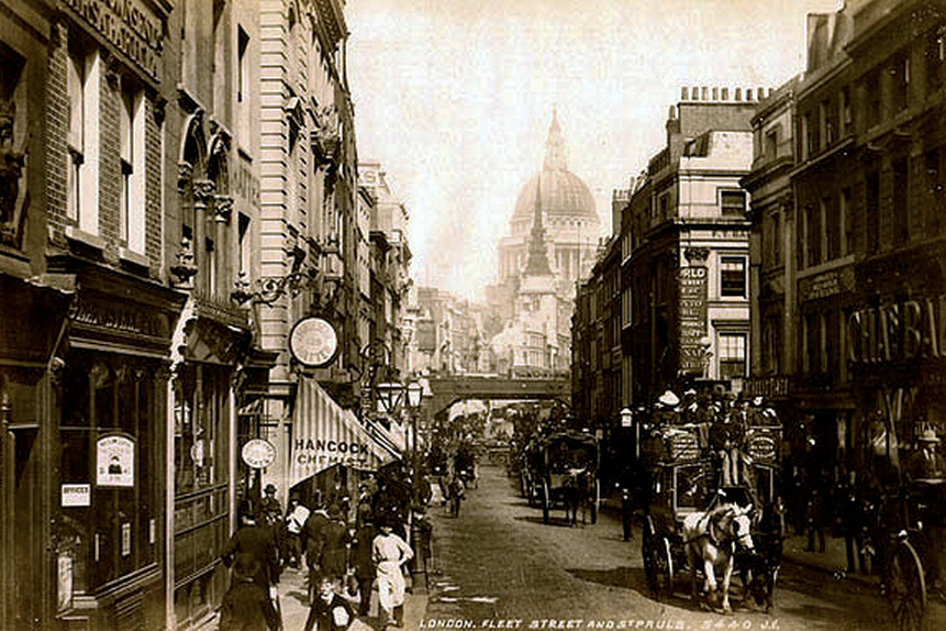 Fleet Street in the 1800s