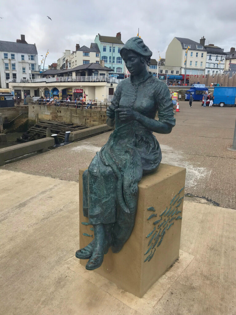 Gansey Girl statue at Bridlington