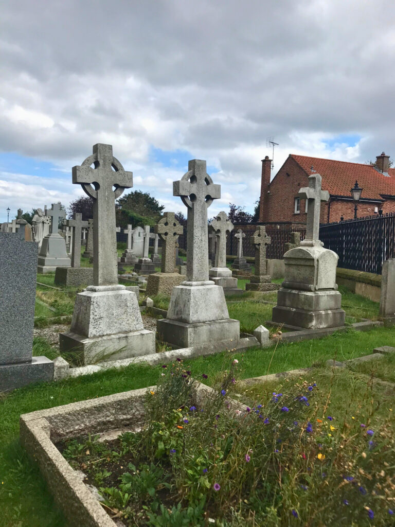 Gravestones in Bridlington churchyard 